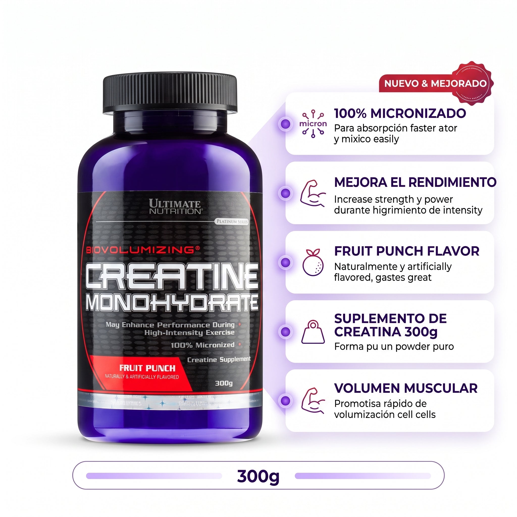 Creatina Fruit Punch — 300 g