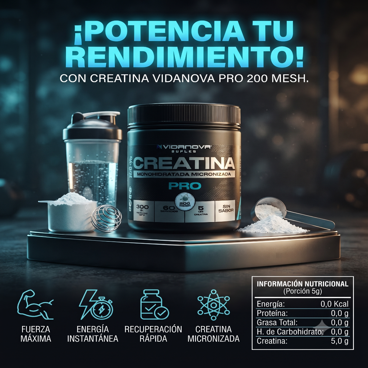Creatina Monohidratada Micronizada — 1 kg
