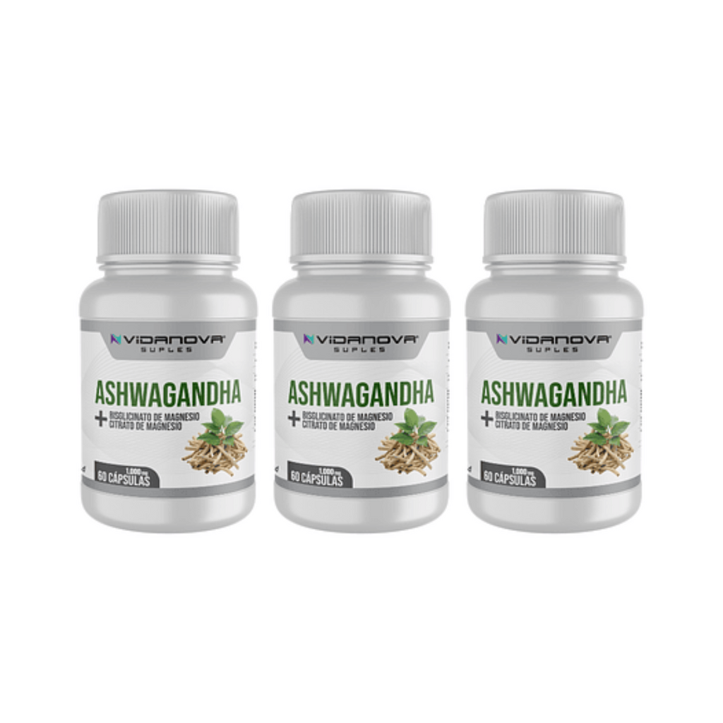 PACK X3 Ashwagandha + Magnesio 1000mg