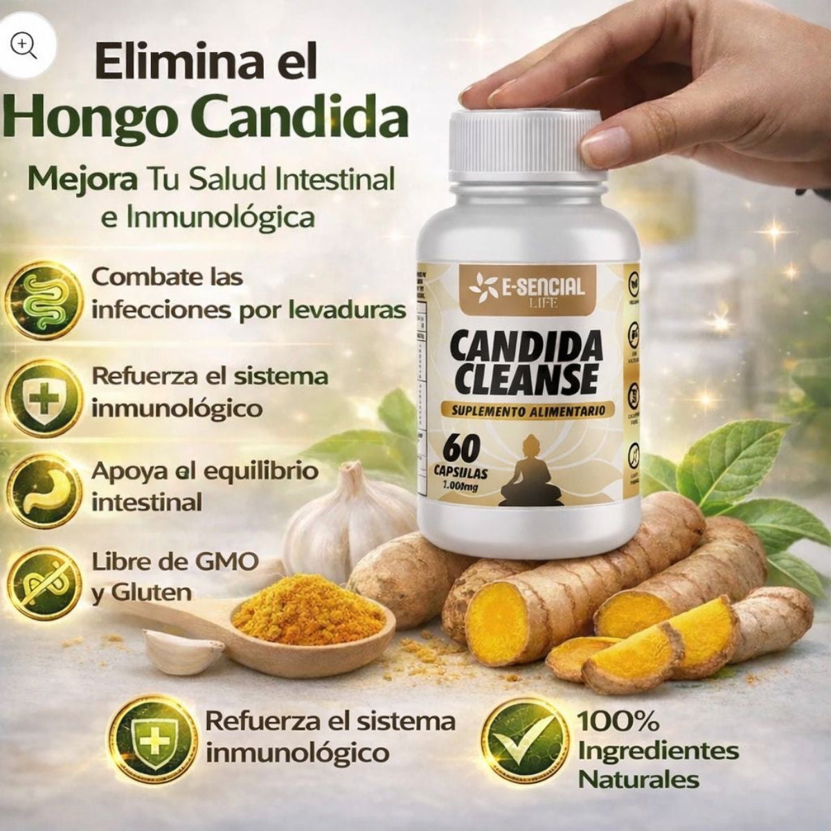 Candida Cleanse detox 1000mg 60 caps
