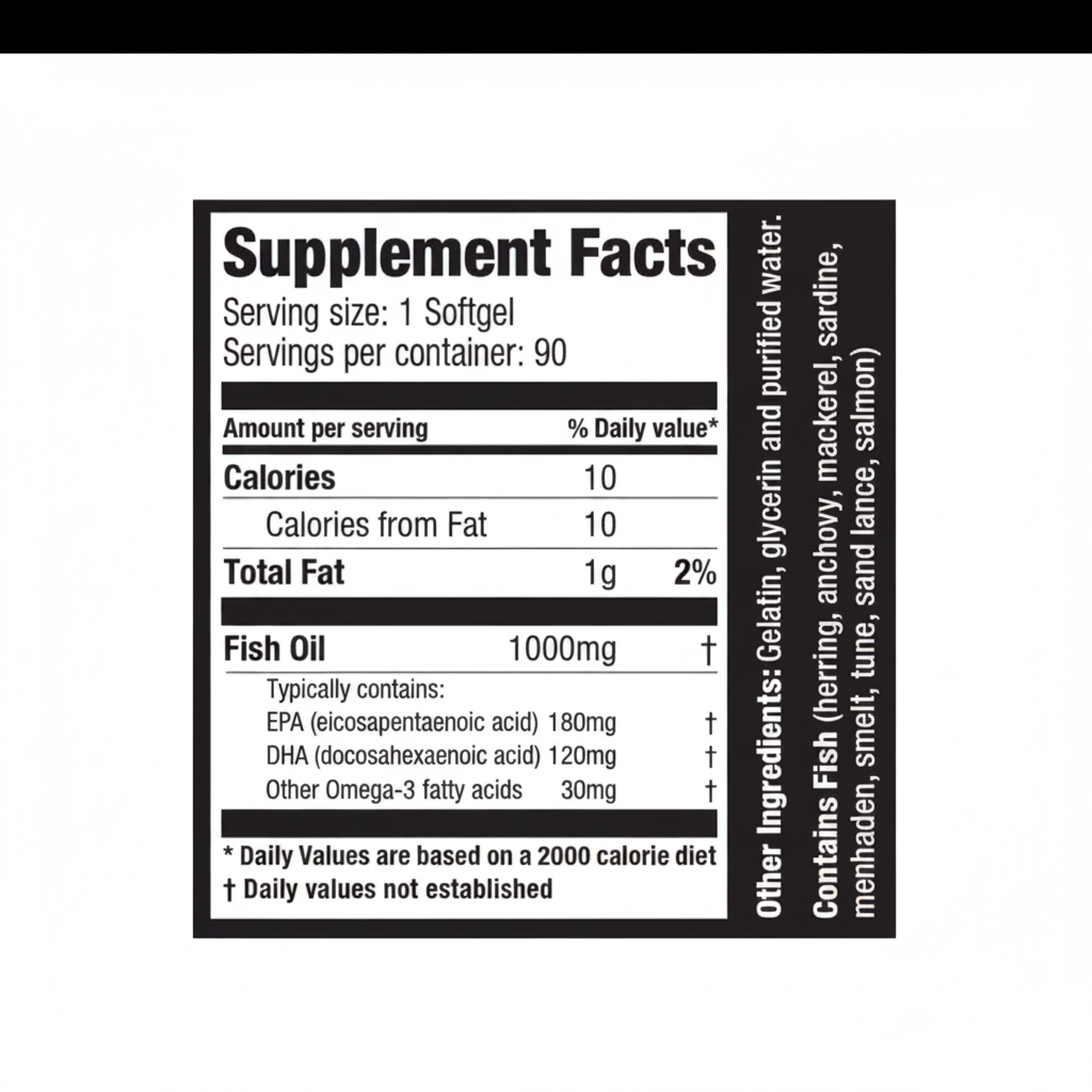 Omega 3 Fish Oil 1000 mg — 90 cápsulas