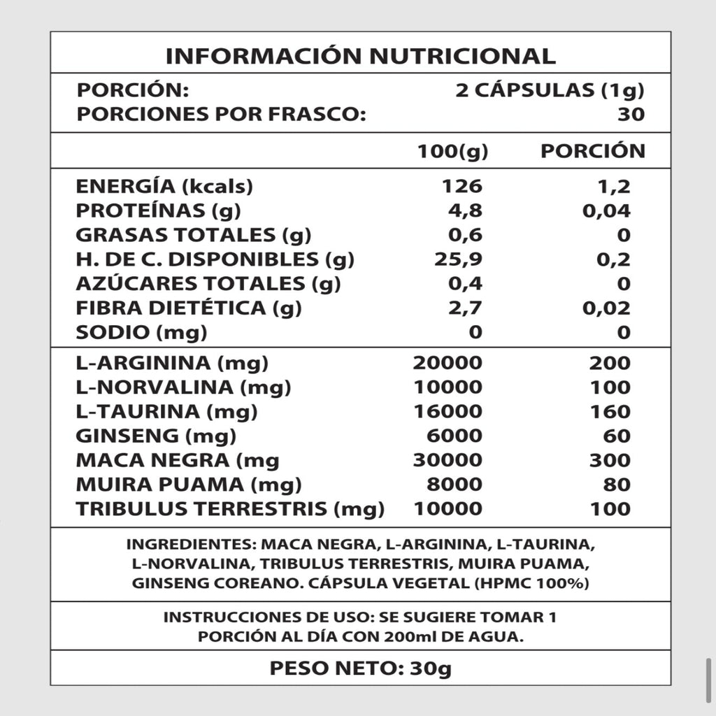 Testo Power 1000mg - 60CAPS